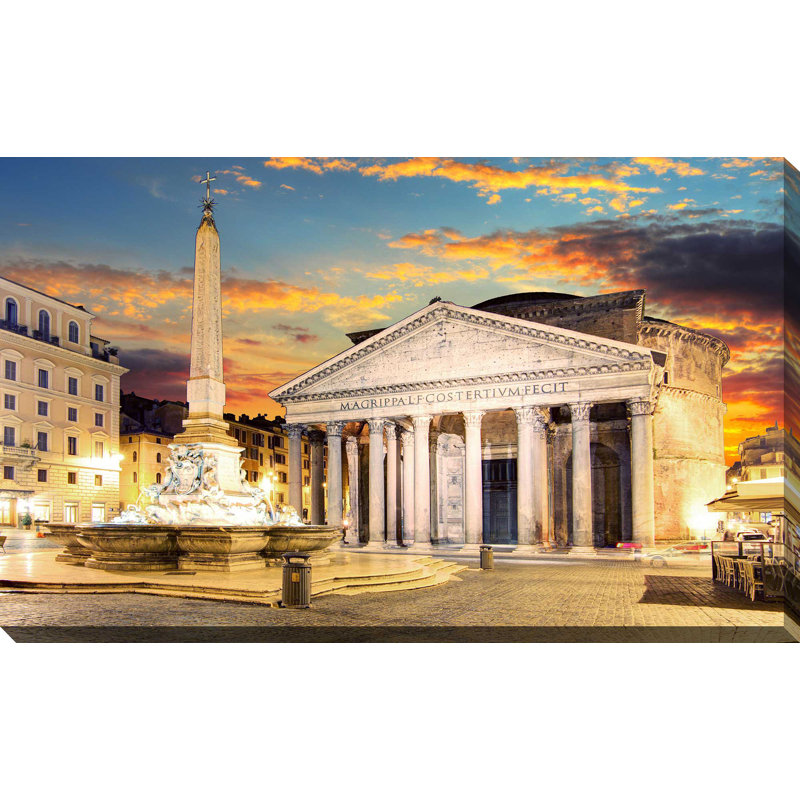 « panthéon, rome », reproduction d’impression sur toile, H 18 po x l 30 po x P 1 po