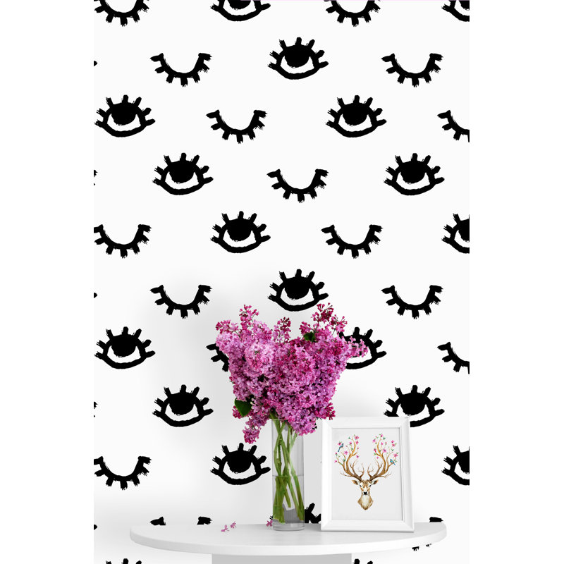 Panneau de papier peint adhésif Amma Eye, L 75 po x l 25 po