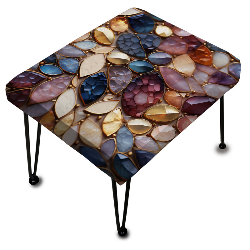Moroccan Mosaic Boho Pattern - Abstract Rectangle Ottoman