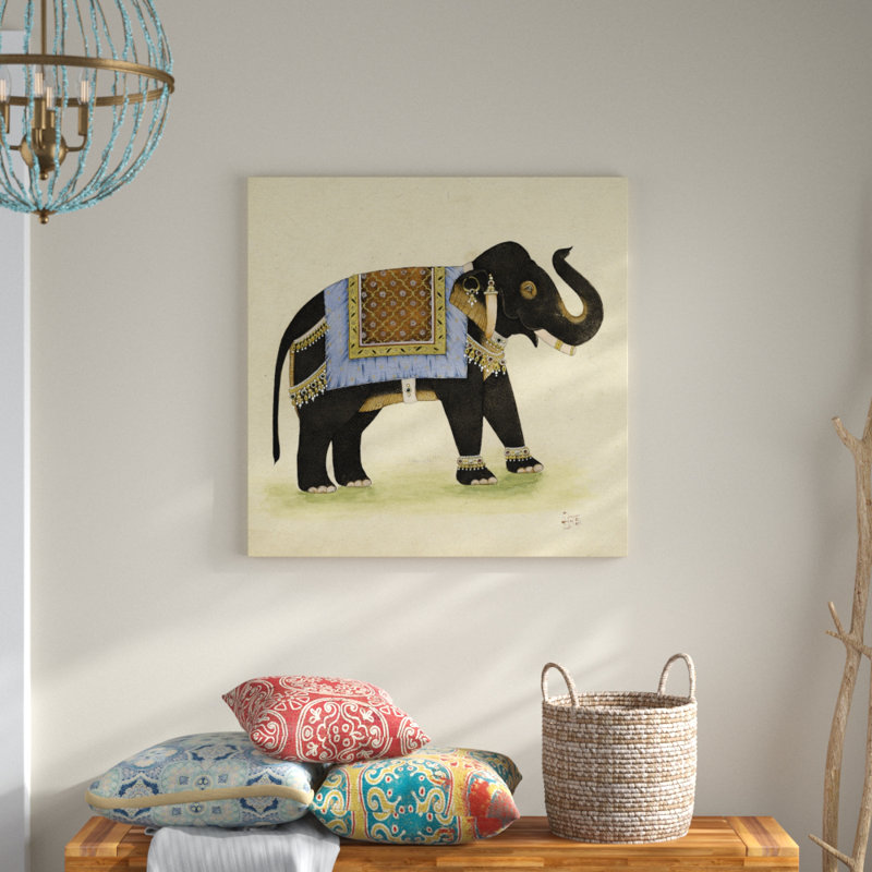 On FAP Elephant From India I - Wrapped Canvas Print, 91cm H x 91cm W