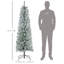 Arbre de Noël artificiel 6 pi avec 329 pointes enneigées, base en métal, arbre de Noël réaliste