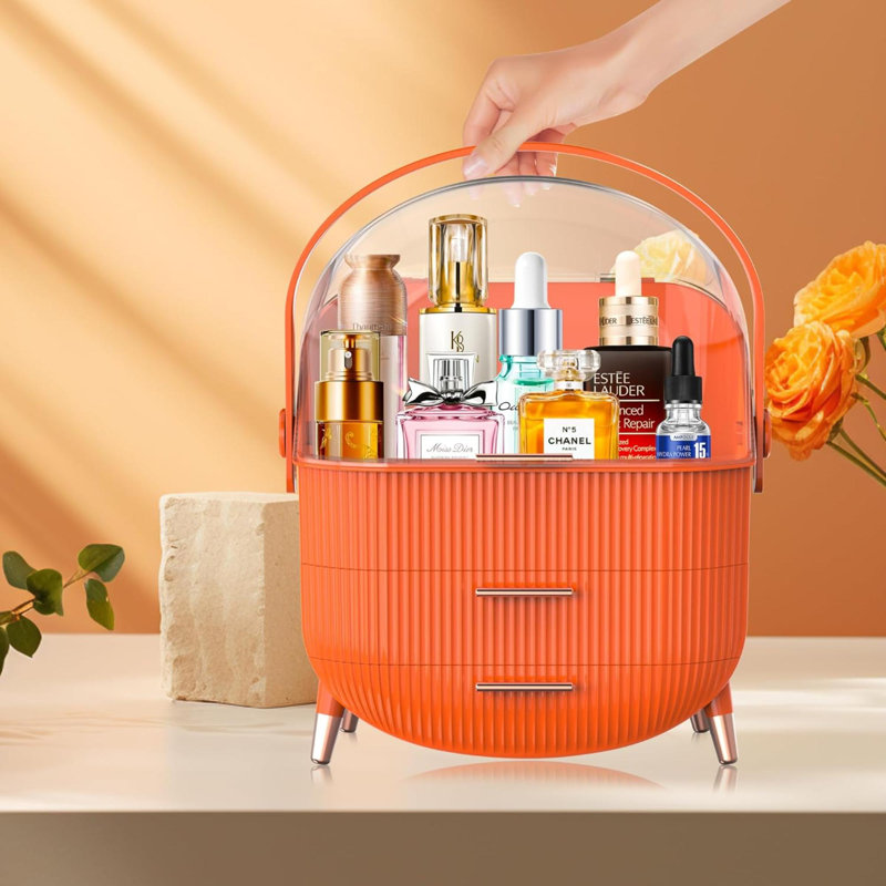 Organisateur de maquillage en plastique Rhuiradh, Orange