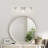 3-Light 23 in. Brushed Nickel Vanity Light with Hammered Clear Glass Shade-1066377503-1053808731