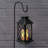 Solar Powered Lantern - Indoor/Outdoor Hanging or Tabletop Water-Resistant LED Pillar Lamp for Home and Garden Decor by Lavish Home (Antique Bronze)
