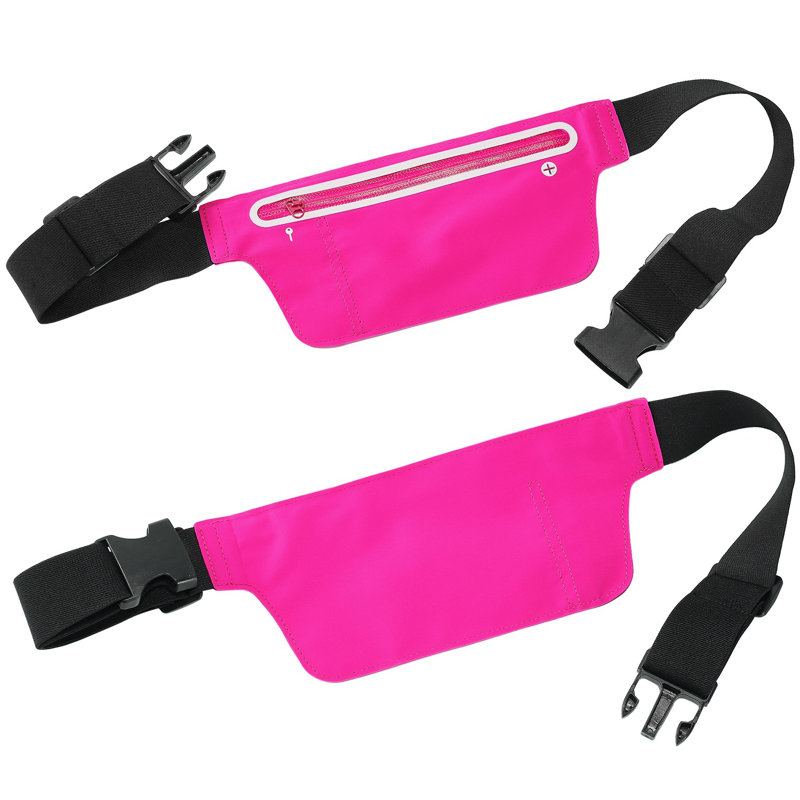 Sac de ceinture de course unisexe avec sac de ceinture de course réglable, Rose