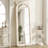 63"X24" Arched Floor Mirror Irregular Full Length Mirror With Flannel Frame-1470517160