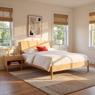 Maiva Solid Wood Platform 5 Piece Bedroom Set