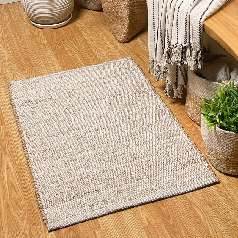 Aleksei Jute Area Rug, Rectangle 2' x 3', Ivory