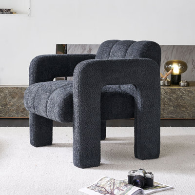 Practical Single Chair, Wide Upholstered Accent Chair