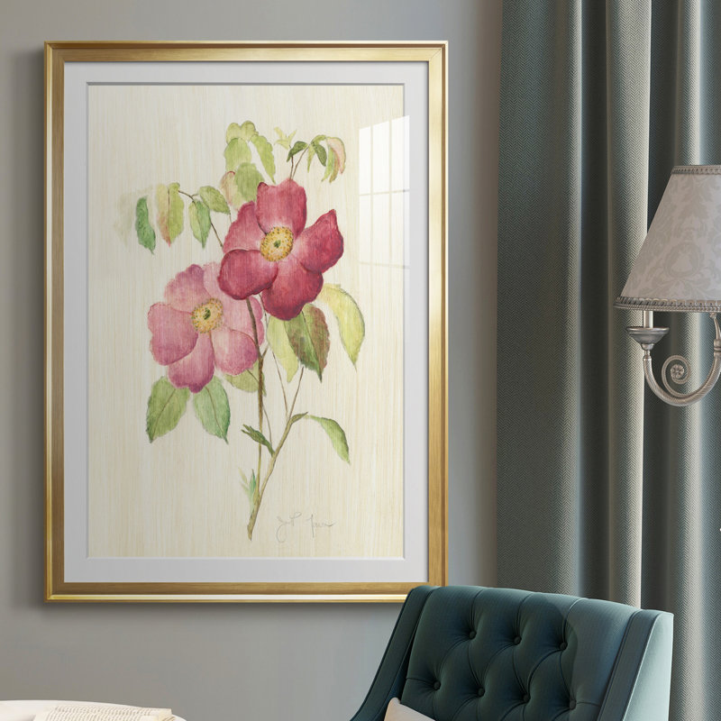 Dusty Rose II - peinture encadrée, H 30,5 po x l 42,5 po x P 1,5 po, Or
