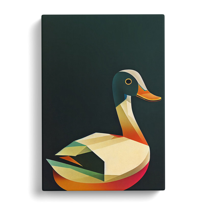 Ringsted Duck Abstract - Wrapped Canvas, 50cm H x 35cm W x 3cm D