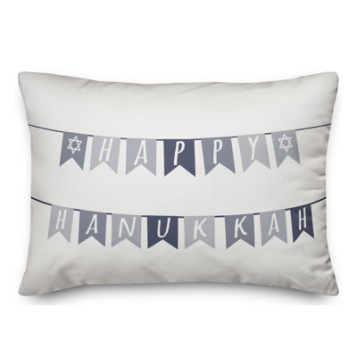  Coussin Happy Hanukkah Flags
