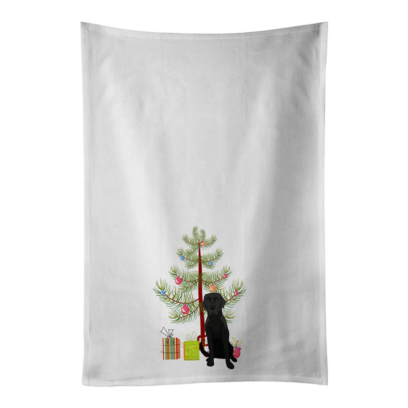 Ensemble de 2 serviettes de cuisine Labrador Retriever, Labrador Retriever noir