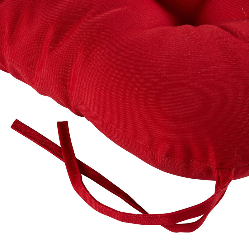 Coussin de siège / dossier d'extérieur capitonné, coussin de chaise de patio toutes saisons avec attaches, pour meubles de patio