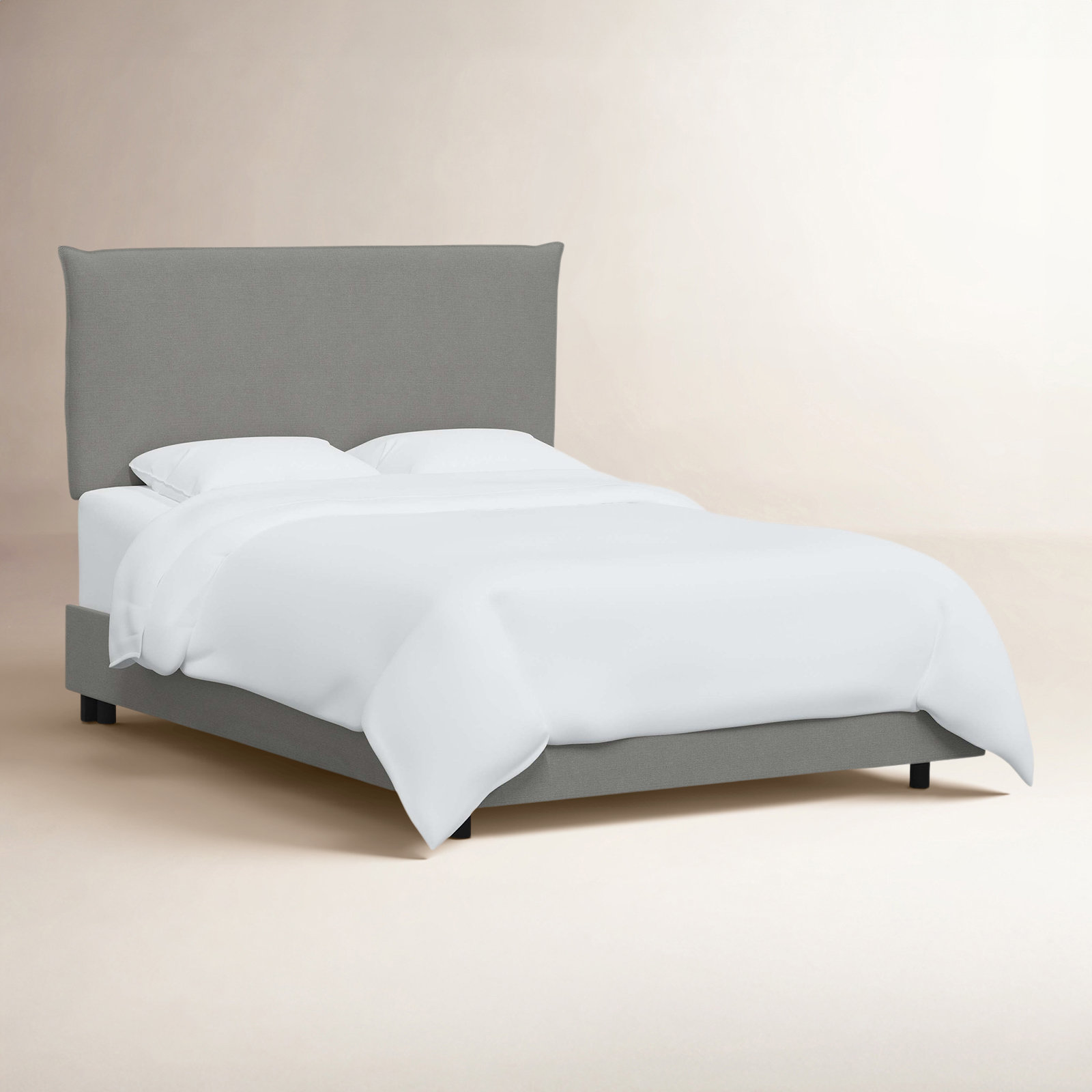 Bessinger Upholstered Bed, Twin, Classic Grey Linen