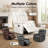 39" Manual Rocker Recliner, 110-160° Ergonomic PU Chair w/ Side Pocket & Extending Footrest-720933003