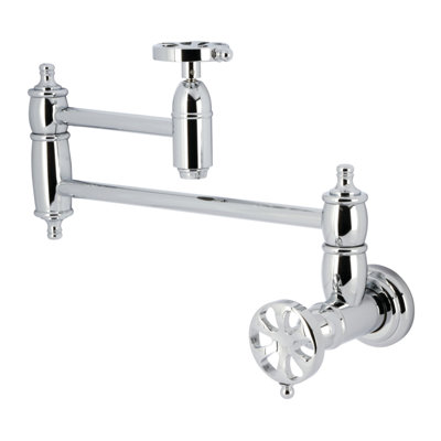Kingston Brass Belknap Two-Handle 1-Hole Wall Mount Pot Filler Faucet