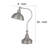 Carowyn 25" Distressed Metal Adjustable Desk Lamp With Dome Shade-1379525086
