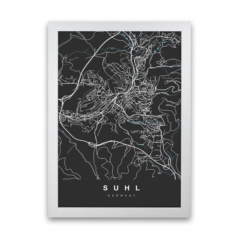 Suhl - Print, 46cm H x 34cm W x 3cm D, White Paper