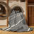 Washable Stone Gray Cream Striped Area Rug-166307293
