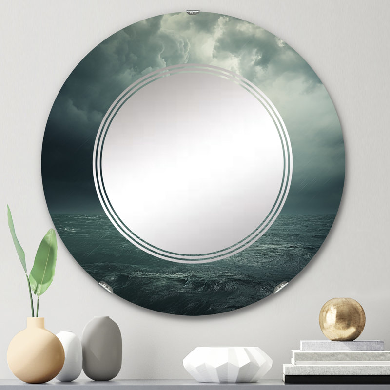 Bleigh - Nautical & Beach Wall Mirror Round, 24 po x 24 po