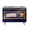 ILVE UN48FNMPEGG Nostalgie II Noblesse 48 inch Dual Fuel Range (8 Sealed Burners + Griddle, Triple Glass Door)-264993626-264993630-264993570