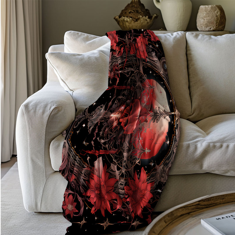 Ethereal Witchy Delights - couverture en sherpa de qualité supérieure 1 pièce - reproduction d'art luxueuse, Grand lit