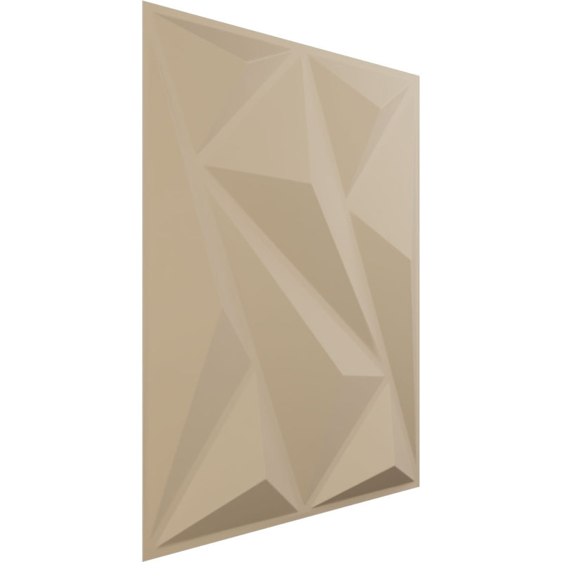Panneau mural 3D blanc 19,7 po x 19,7 po Falkirk Ross, Beige fumé