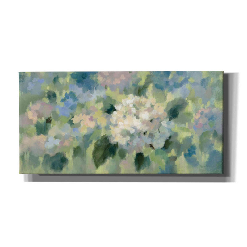 «Hydrangea Mosaic» par Silvia Vassileva, art mural sur toile, H 30 po x l 60 po x P 1,5 po