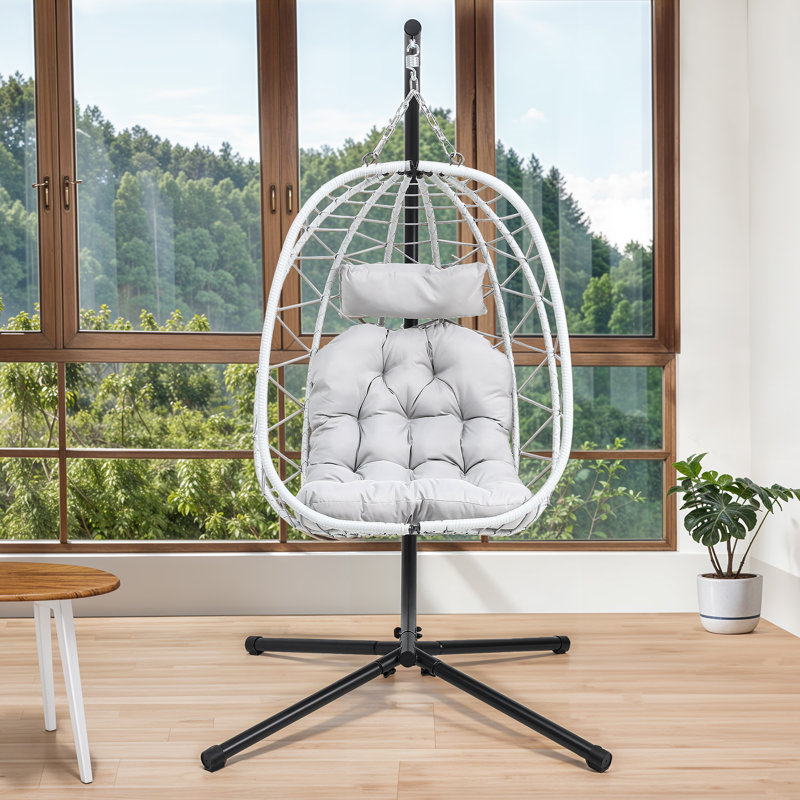 Balancelle pour 1 personne avec support, Gris clair