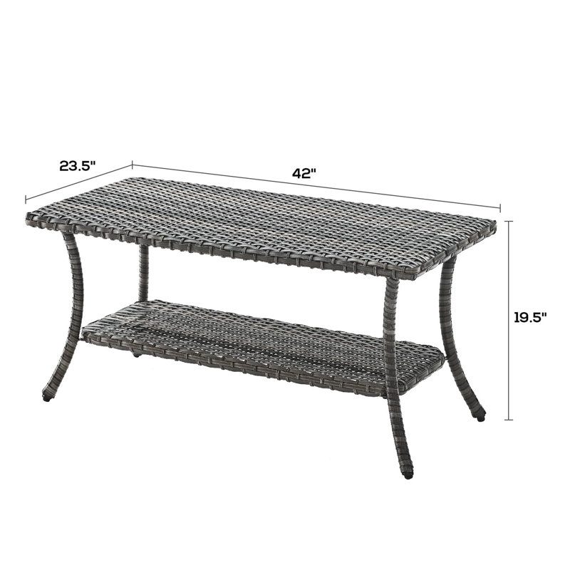 Table basse extérieure L 23,5 po x l 42 po Kyanna