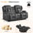 Loveseat Rocker Recliner Sofa, Dual Reclining Couches With Console, Manual Reclinable Double Seat 2 Person Recliner, Rv Movie Seating For Travel Trailers Living Room-1362505021