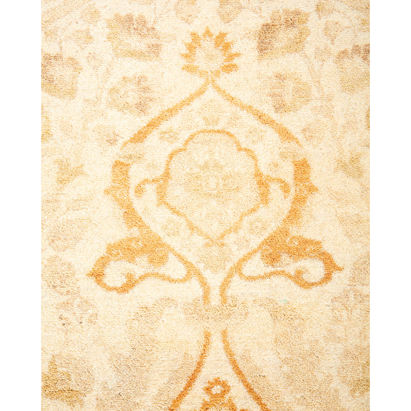 Keenan One-of-a-Kind Hand-Knotted Area Rug - Ivory/Gold, 8' x 10'5"
