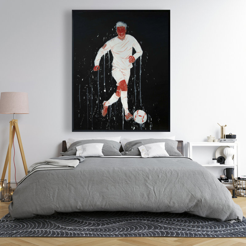 Soccer Player Print On Canvas