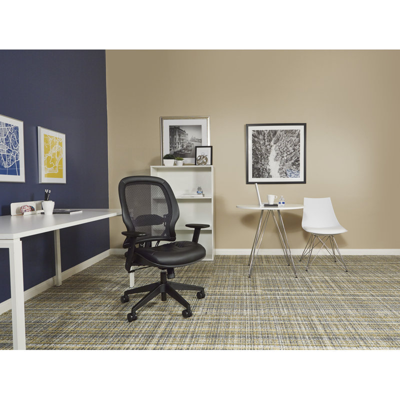 Black Mesh and Leather High-Back Executive Swivel Chair