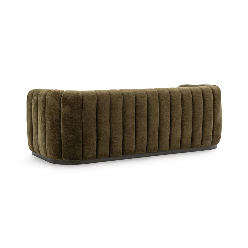 Vanty 92'' Upholstered Fabric Sofa, Olive Green