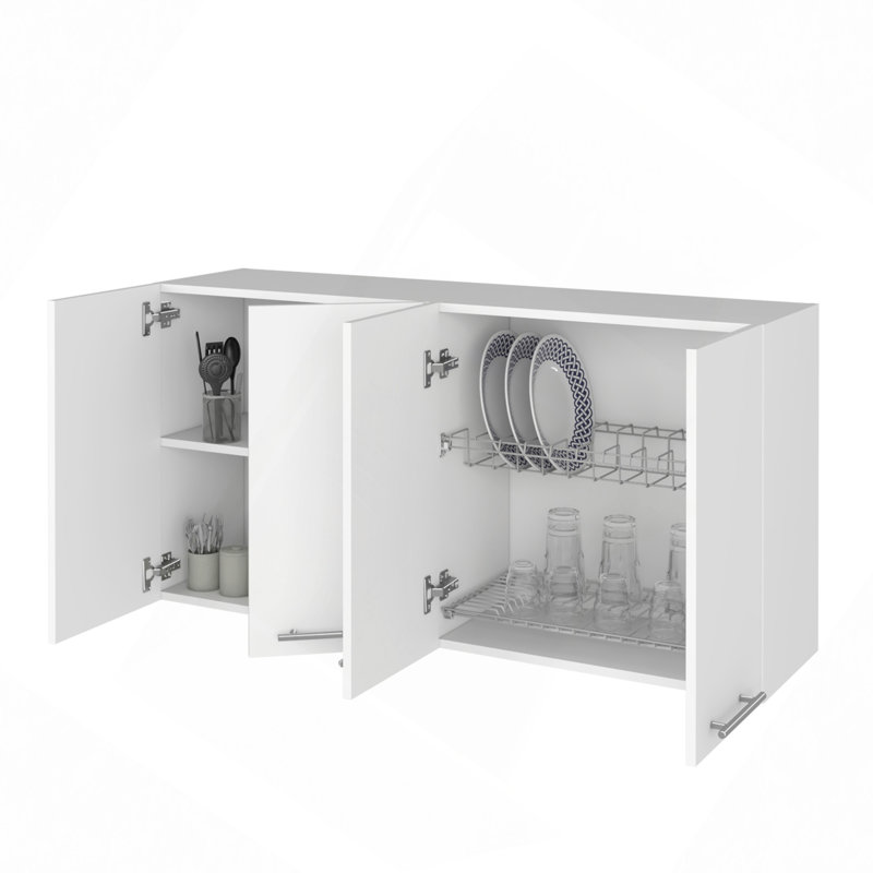Armoire de cuisine, quatre portes, Blanc