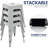 18 Inch Industrial Metal Counter Stools, Stackable Classroom Stools, Backless Metal Dining Chairs For Indoor Outdoor, Kitchen Bar Stools (Set of 4)-109540397-119786660