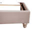 Élégant lit double rembourré beige, l 60 po x P 80 po, facile à assembler grâce au revêtement en velours, disponible ici