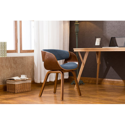 48.01 cm H Fabric Armchair in Blue