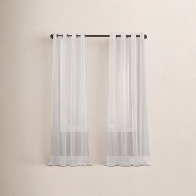 Panneau de rideau simple diaphane avec œillets - Basics by Wayfair ™
