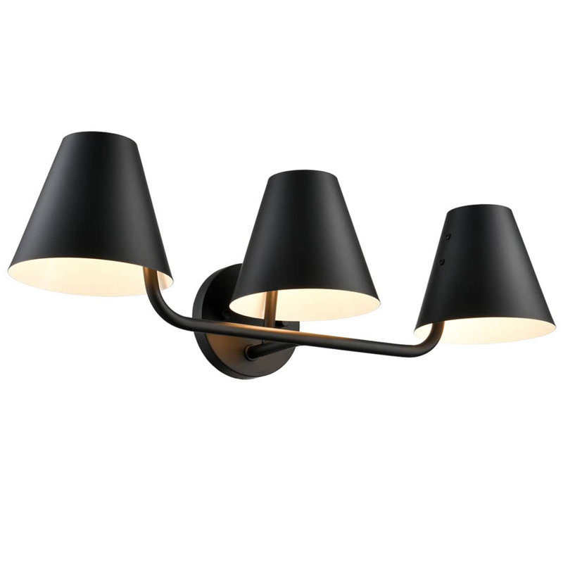 Aarez 3 - Light Dimmable Vanity Light, Black