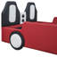 Lit plateforme simple avec roulettes et look de voiture de course rouge, en forme de voiture fonctionnelle - rouge, procurant un sommeil réparateur-383473908