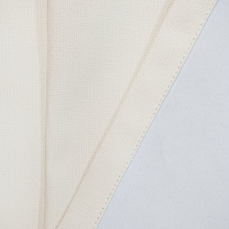 Rideau occultant texturé de grande largeur Basketweave, Crème
