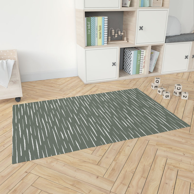 Lak Kids Play Mat, Chimichurri/Green, Rectangle 4' x 6'