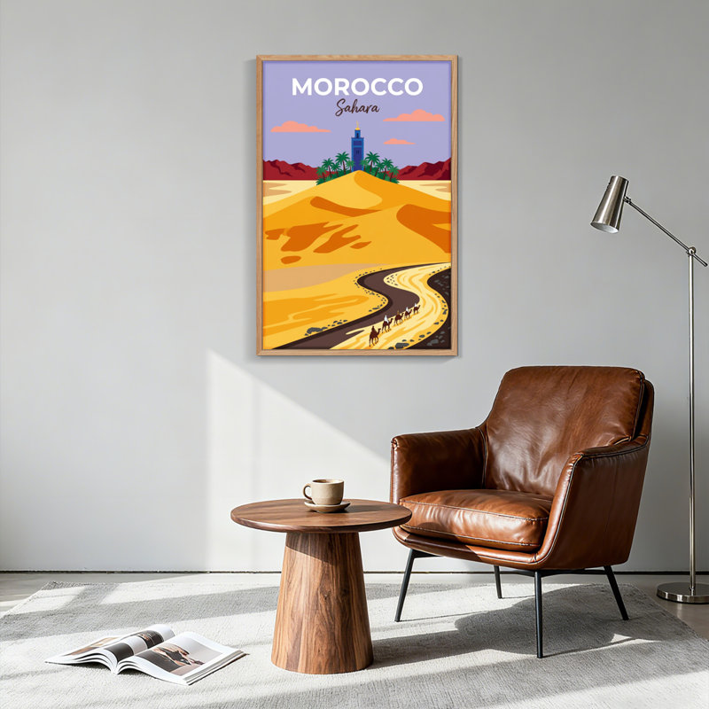 Ensemble de 1 tableau sur toile « Oasis du désert », 36"H x 24"W, Naturel