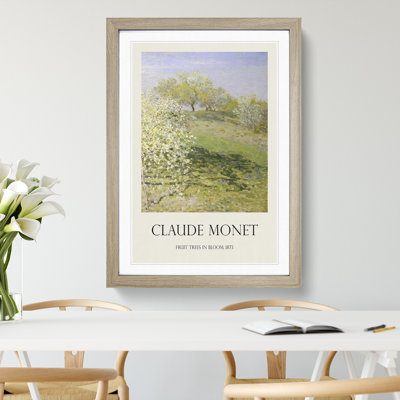Spring Fruit Trees In Bloom by Claude Monet - Single Picture Frame Print
