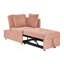 Convertible Sleeper Sofa Chair Adjustable Backrest Recliner with Pullout Sofa Bed-76578519
