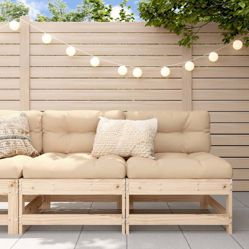 Newbill 62cm Wide Rectangle Patio Sofa, Natural