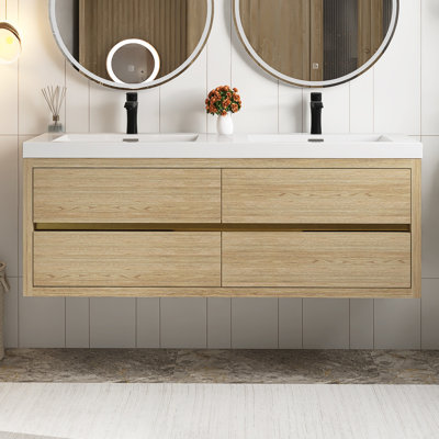 Meuble-lavabo mural 60 po avec lavabo